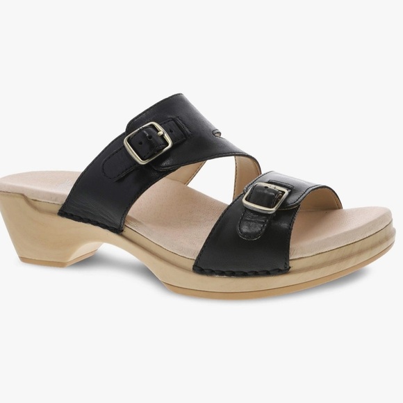 DANSKO KARENA SLIDE SANDAL BLACK BUCKLE COMFORT MULES SIZE 9.5 - Picture 1 of 10